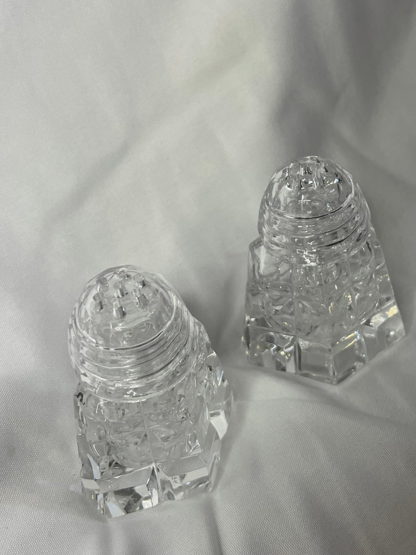 Hand Cut Crystal Salt and Pepper
Shakers