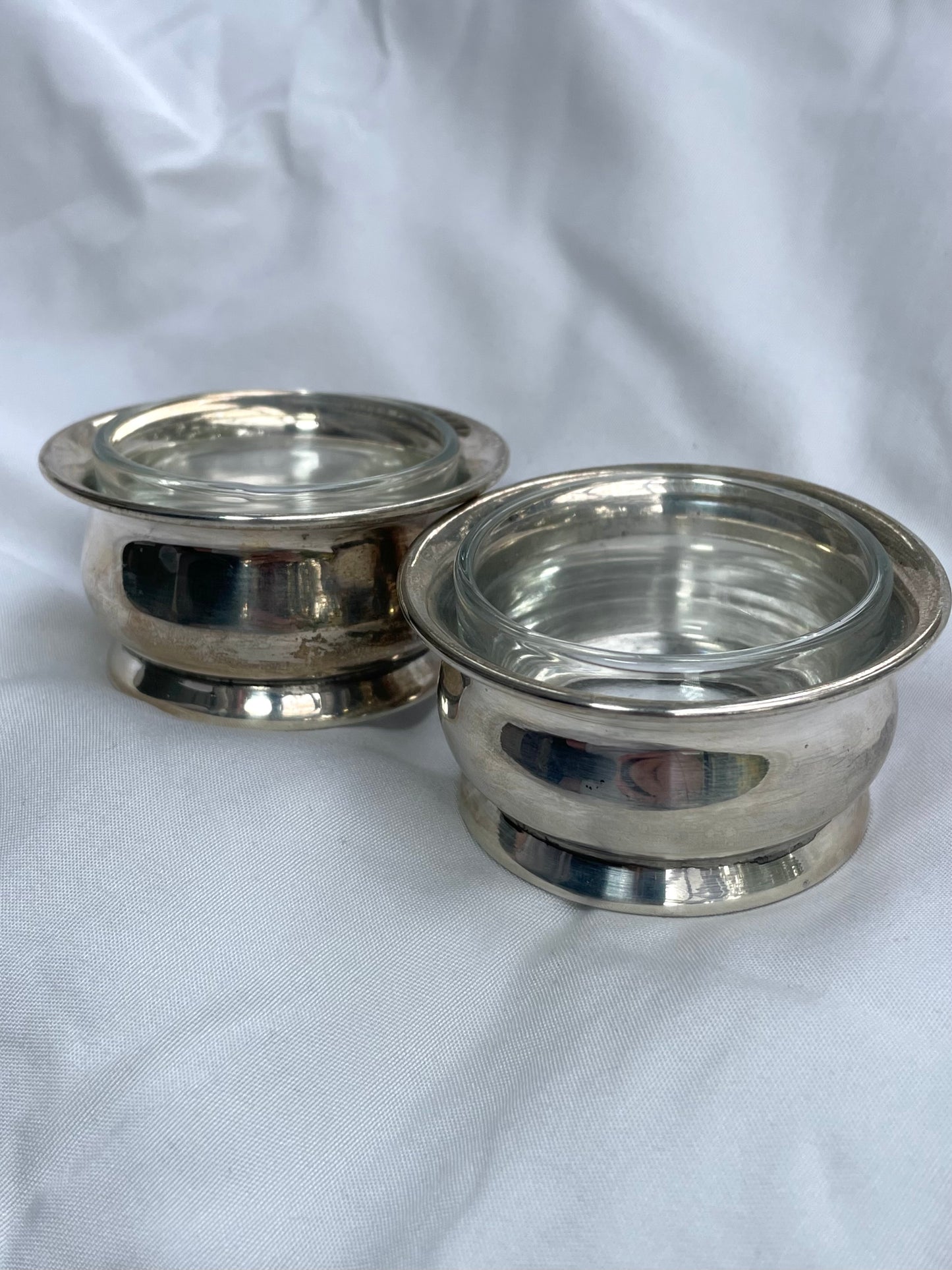 1920’s Sterling and Glass Pinch Bowls